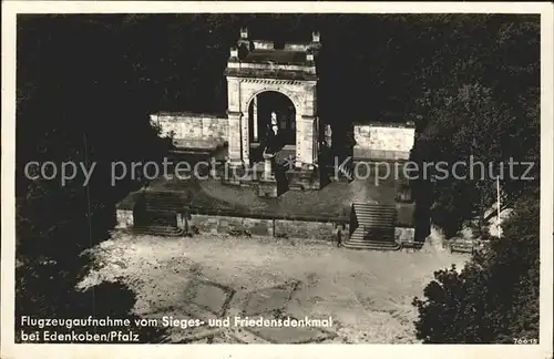 Edenkoben Fliegeraufnahme Sieges  Friedensdenkmal  Kat. Edenkoben