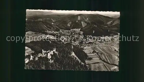 Dahn Fliegeraufnahme Burgruine Altdahn Erfweiler  Kat. Dahn