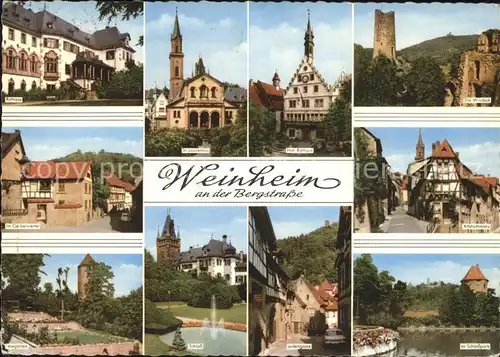 Weinheim Bergstrasse Rathaus Schlosspark Windeck  Kat. Weinheim