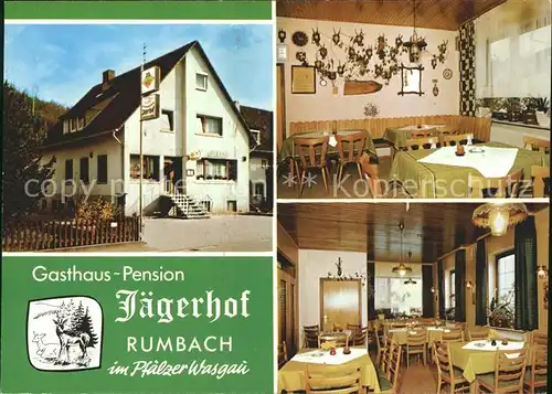 Rumbach Rheinland Pfalz Pension Gasthaus Jaegerhof  Kat. Rumbach