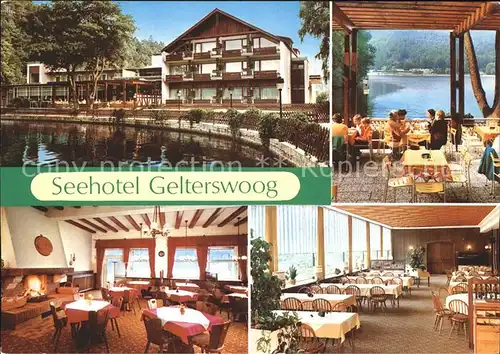 Hohenecken Seehotel Gelterswoog Terrasse Speisesaal Teich Kat. Kaiserslautern