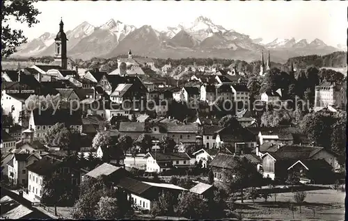 Traunstein Oberbayern Kirche Alpen  Kat. Traunstein