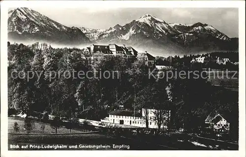 Traunstein Oberbayern Blick Prinz Ludwigheim Genesungsheim Empfing Kat. Traunstein