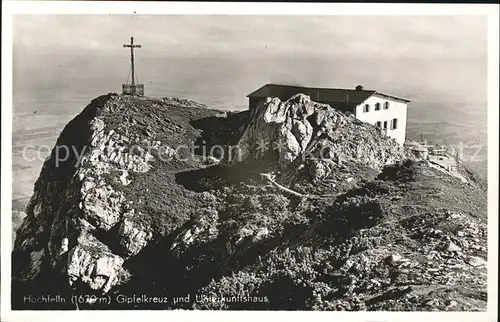 Hochfelln Bergen Gipfelkreuz Unterkunftshaus  Kat. Bergen