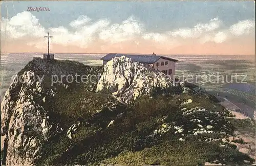 Hochfelln Bergen Gipfelkreuz Haus  Kat. Bergen