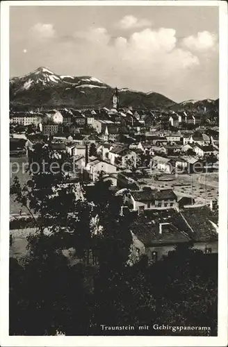 Traunstein Oberbayern Gebirgspanorama Kat. Traunstein