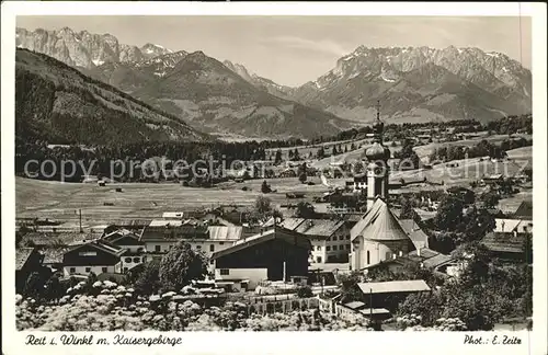 Reit Winkl Kaisergebirge Kirche  Kat. Reit im Winkl