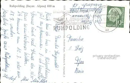 Ruhpolding Sonntagshorn Reifelberg Kat. Ruhpolding