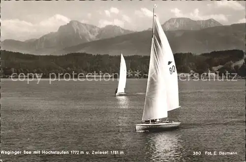 Waging See Hochstaufen Zwiesel Segelboote Kat. Waging a.See