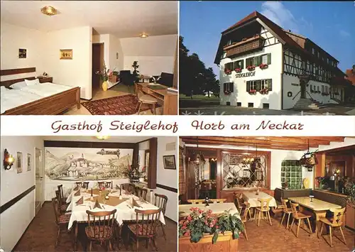 Horb Neckar Gasthof Steiglehof Speisesaal Zimmeransicht  Kat. Horb am Neckar