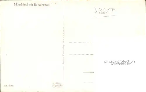 Mietenkam Chiemgau Mauthaeusl mit Reitalmstock Kuenstlerkarte Kat. Grassau