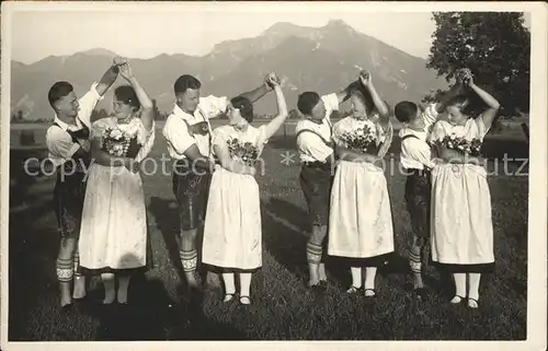 Rottau Chiemgau Trachtengruppe Tanzen Kat. Grassau