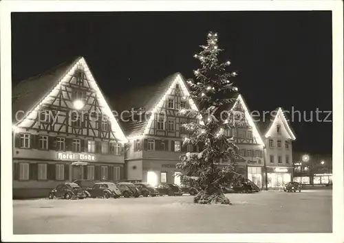 Ebingen zu Weihnachten Hotel Linde  Kat. Albstadt