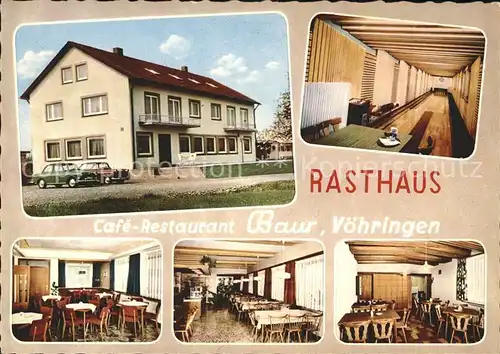 Voehringen Horb Cafe Restaurant Baur Kegelbahn Kat. Voehringen