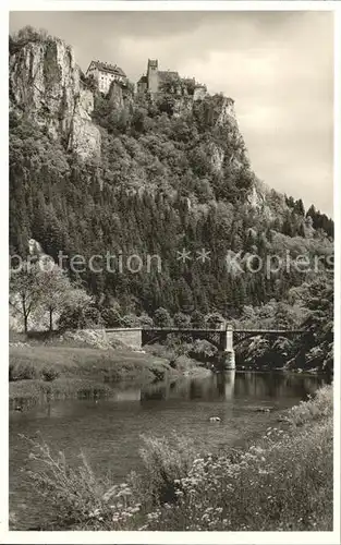 Beuron Donautal Schloss Werenwag Donautal Bruecke / Beuron /Sigmaringen LKR