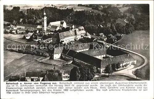 Rottenbuch Oberbayern Kloster Kirche Fliegeraufnahme Kat. Rottenbuch