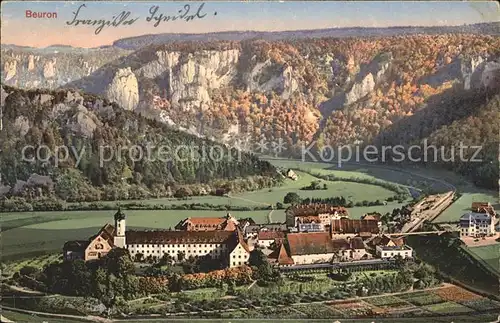 Beuron Donautal Erzabtei im Donautal Panorama / Beuron /Sigmaringen LKR