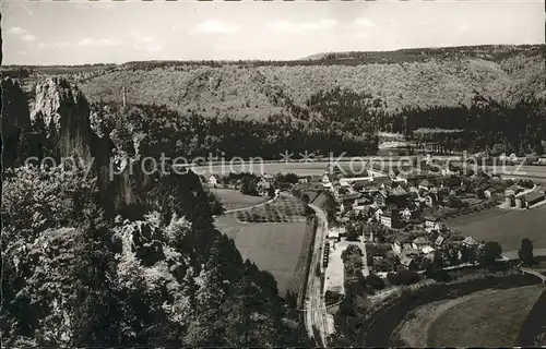 Beuron Donautal Panorama mit Petersfelsen / Beuron /Sigmaringen LKR