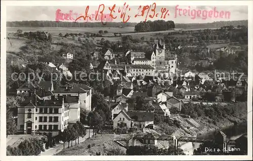 Diez Lahn Panorama mit Schloss Kat. Diez