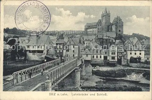 Diez Lahn Lahnbruecke mit Schloss Kat. Diez