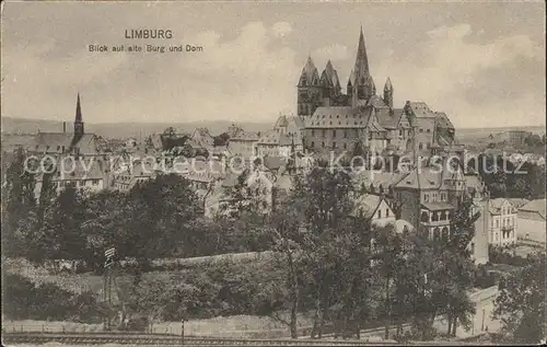 Limburg Lahn Blick auf alte Burg und Dom Kat. Limburg a.d. Lahn