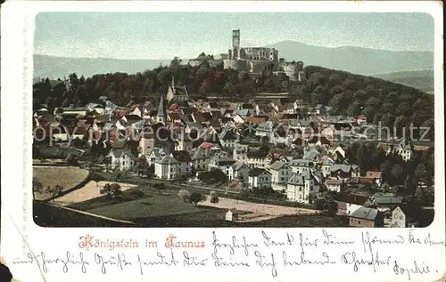 Koenigstein Taunus Panorama mit Burg Kat. Koenigstein im Taunus
