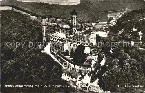 Balduinstein Schloss Schaumburg Fliegeraufnahme Kat. Balduinstein