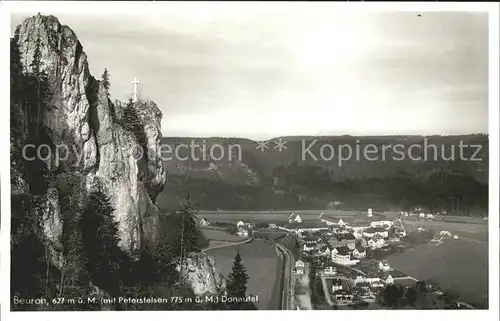 Beuron Donautal Panorama mit Petersfelsen / Beuron /Sigmaringen LKR