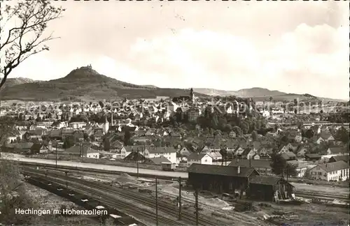 Hechingen Totalansicht mit Hohenzollern Kat. Hechingen