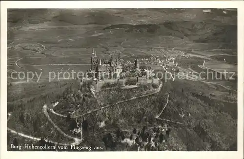 Hechingen Burg Hohenzollern Fliegeraufnahme Kat. Hechingen