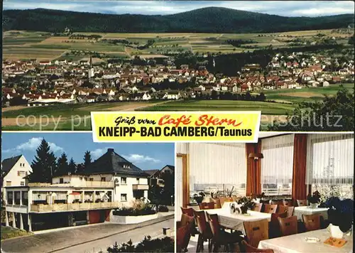 Bad Camberg Panorama mit Cafe Stern Gaststube Kat. Bad Camberg