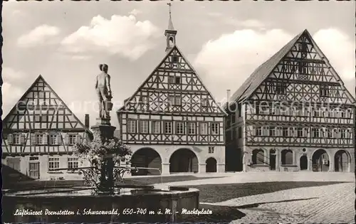 Dornstetten Wuerttemberg Marktplatz Fachwerk Kat. Dornstetten