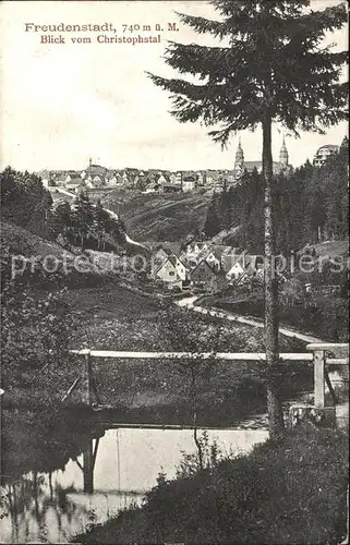 Freudenstadt Blick vom Christophstal Kat. Freudenstadt