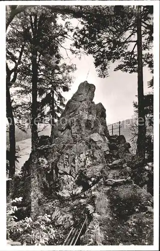 Schoenmuenzach Verlobungsfelsen Kat. Baiersbronn