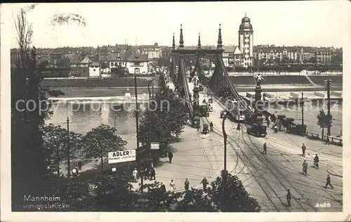 Mannheim Friedrichsbruecke Strassenbahn Kat. Mannheim