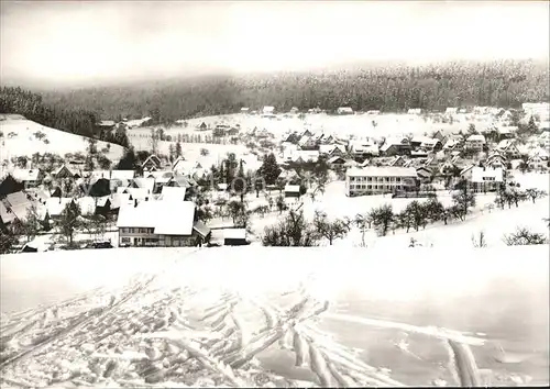 Hallwangen Kurhaus Waldeck im Winter Kat. Dornstetten