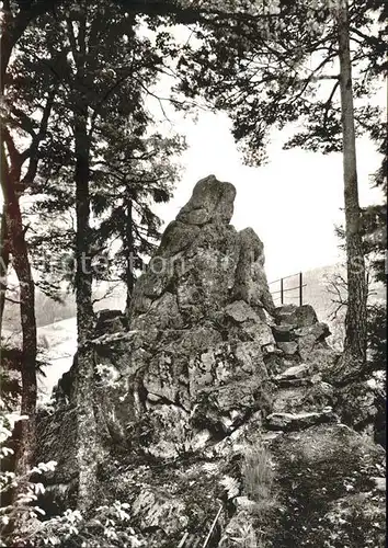 Schoenmuenzach Verlobungsfelsen Kat. Baiersbronn