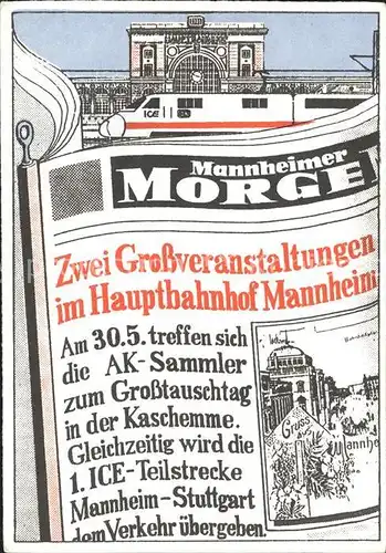 Mannheim Mannheimer Morgenpost Eintrittkarte Grosstauschtag in  Kat. Mannheim