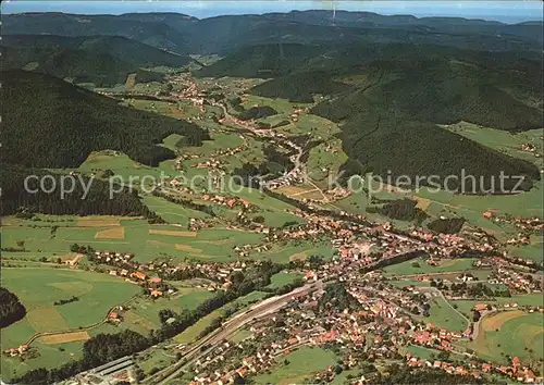 Baiersbronn Schwarzwald Fliegeraufnahme mit Mitteltal und Obertal Kat. Baiersbronn
