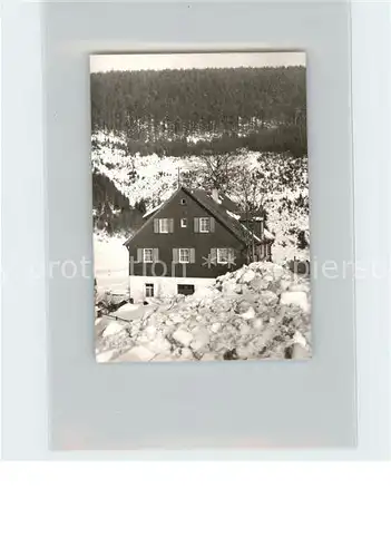 Hinterlangenbach Baiersbronn Haus im Schnee Kat. Baiersbronn