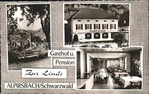 Alpirsbach Gasthof Pension zur Linde Teilansicht  Kat. Alpirsbach