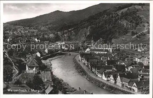 Weisenbach Murgtal Ortsansicht Kat. Weisenbach