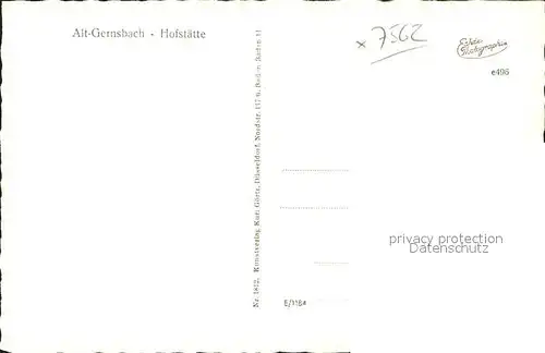 Gernsbach Hofstaette Strassenansicht Gasthaus  Kat. Gernsbach