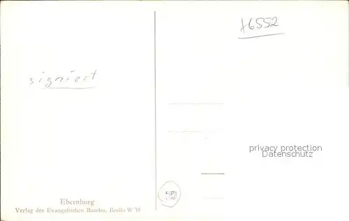 Ebernburg Kuenstlerkarte J.v. Kulas Kat. Bad Muenster am Stein Ebernburg