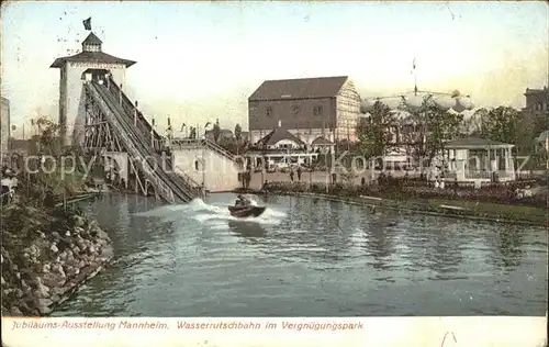 Mannheim Jubilaeumsausstellung Wasserrutschbahn Vergnuegungspark Kat. Mannheim