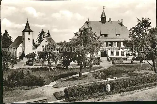 Dobel Schwarzwald Schule und Kirche Kat. Dobel