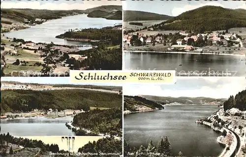 Schluchsee See Panorama Seebrugg Staumauer Kat. Schluchsee