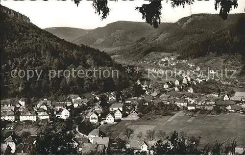 Calmbach Enz Blick vom Hengstberg Kat. Bad Wildbad