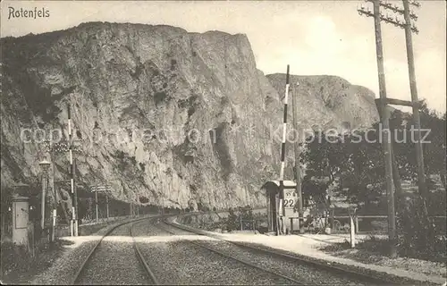 Rotenfels Bahnschranke Felsformation Kat. Gaggenau