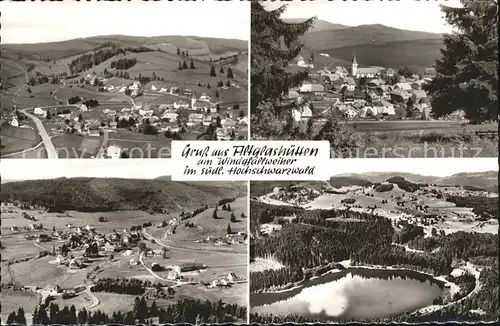 Altglashuetten Panorama mit Windgfaellweiher Kat. Feldberg (Schwarzwald)